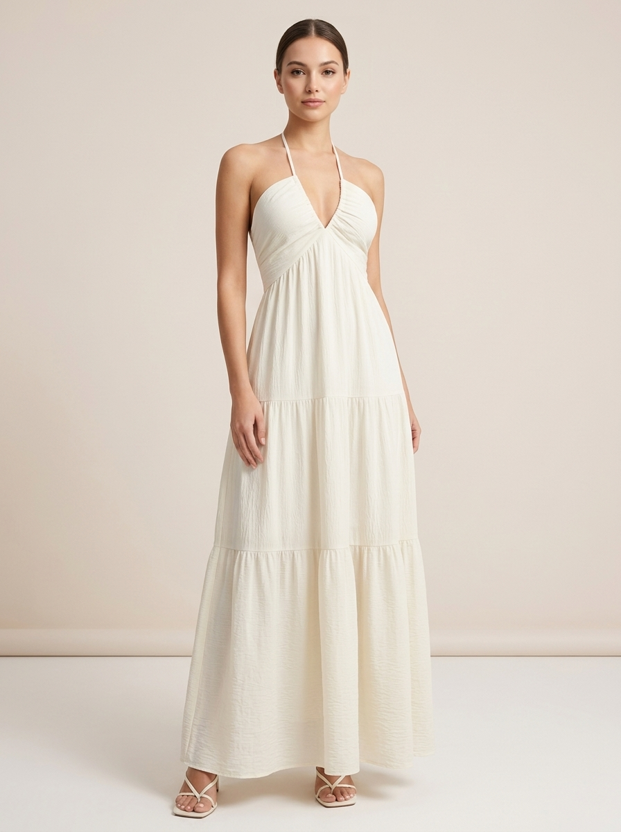 Valaisse™ - Flowy Halter Maxi Dress