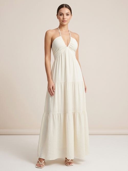 Valaisse™ - Flowy Halter Maxi Dress