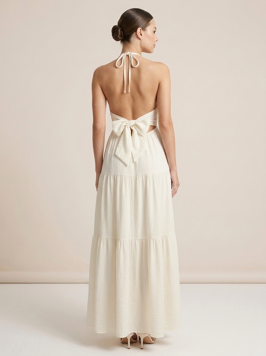 Valaisse™ - Flowy Halter Maxi Dress