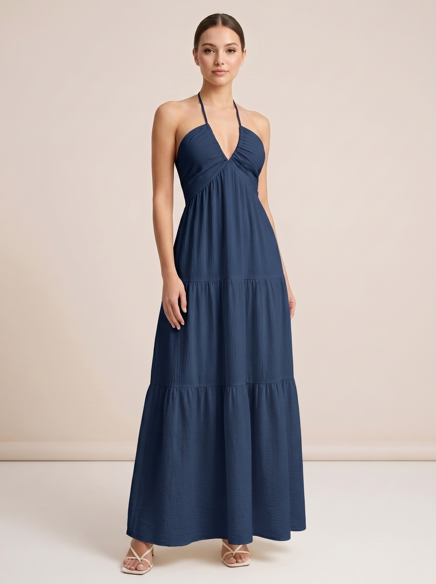Valaisse™ - Flowy Halter Maxi Dress