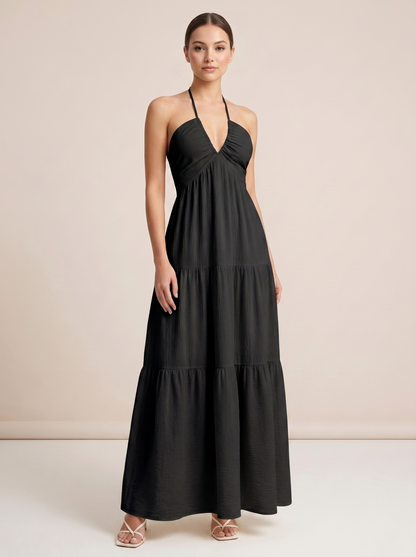 Valaisse™ - Flowy Halter Maxi Dress
