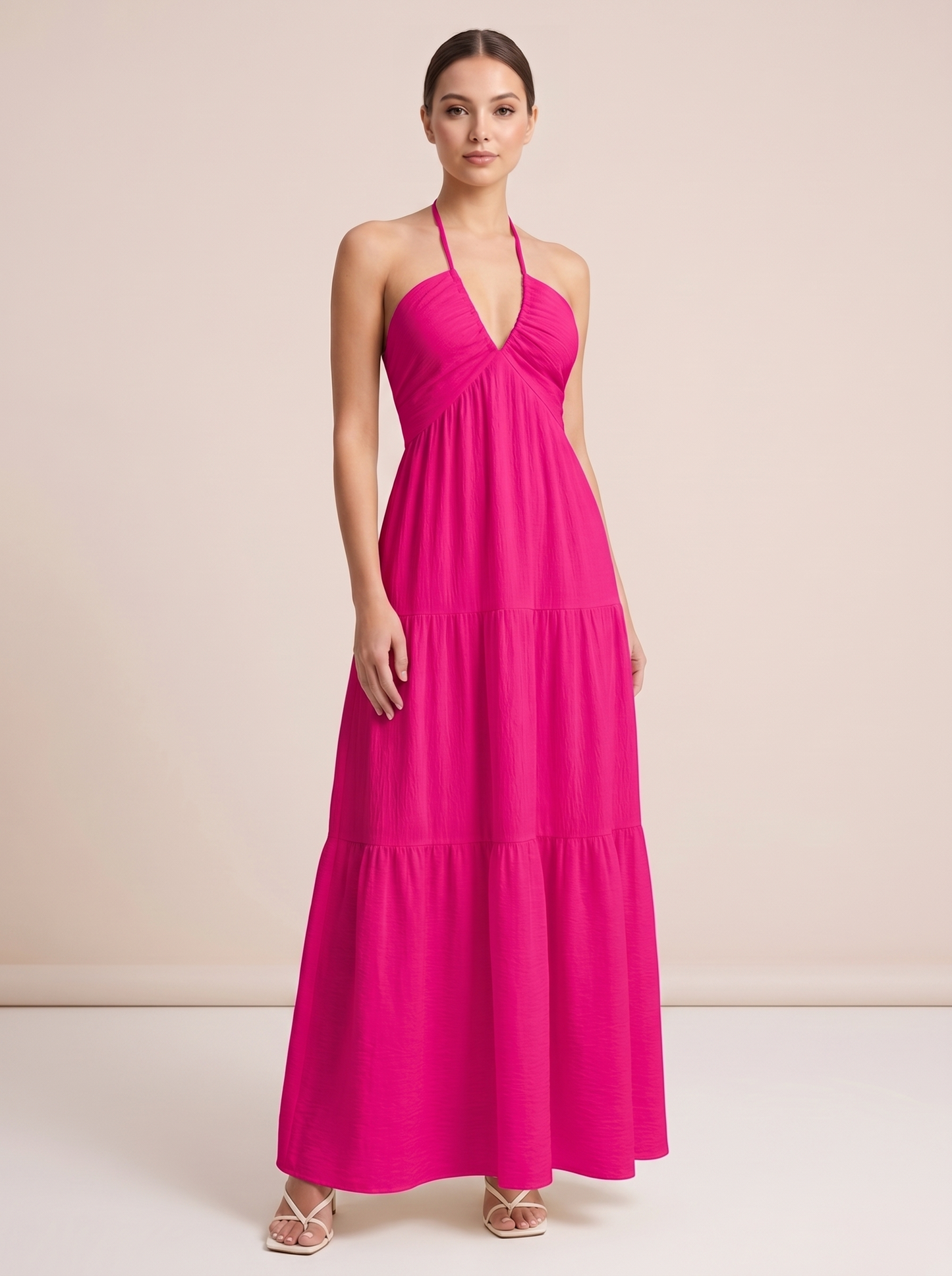 Valaisse™ - Flowy Halter Maxi Dress