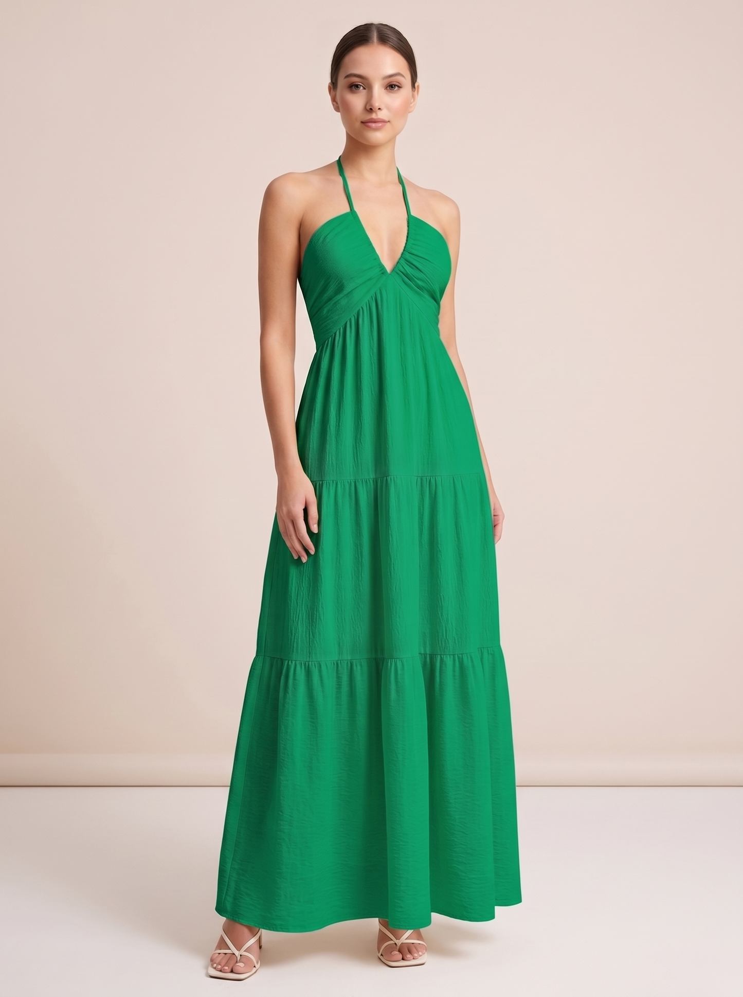 Valaisse™ - Flowy Halter Maxi Dress